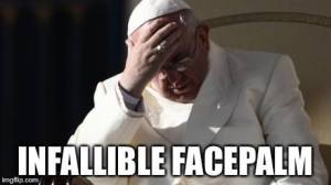 Facepalm Pope