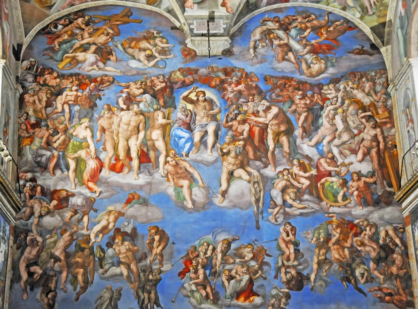 "The Last Judgement" in the Sistine Chapel.